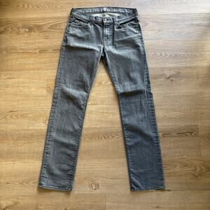 7 For All Mankind Jeans Men’s 33x33 Gray Slimmy Luxe Performance Stretch Cotton
